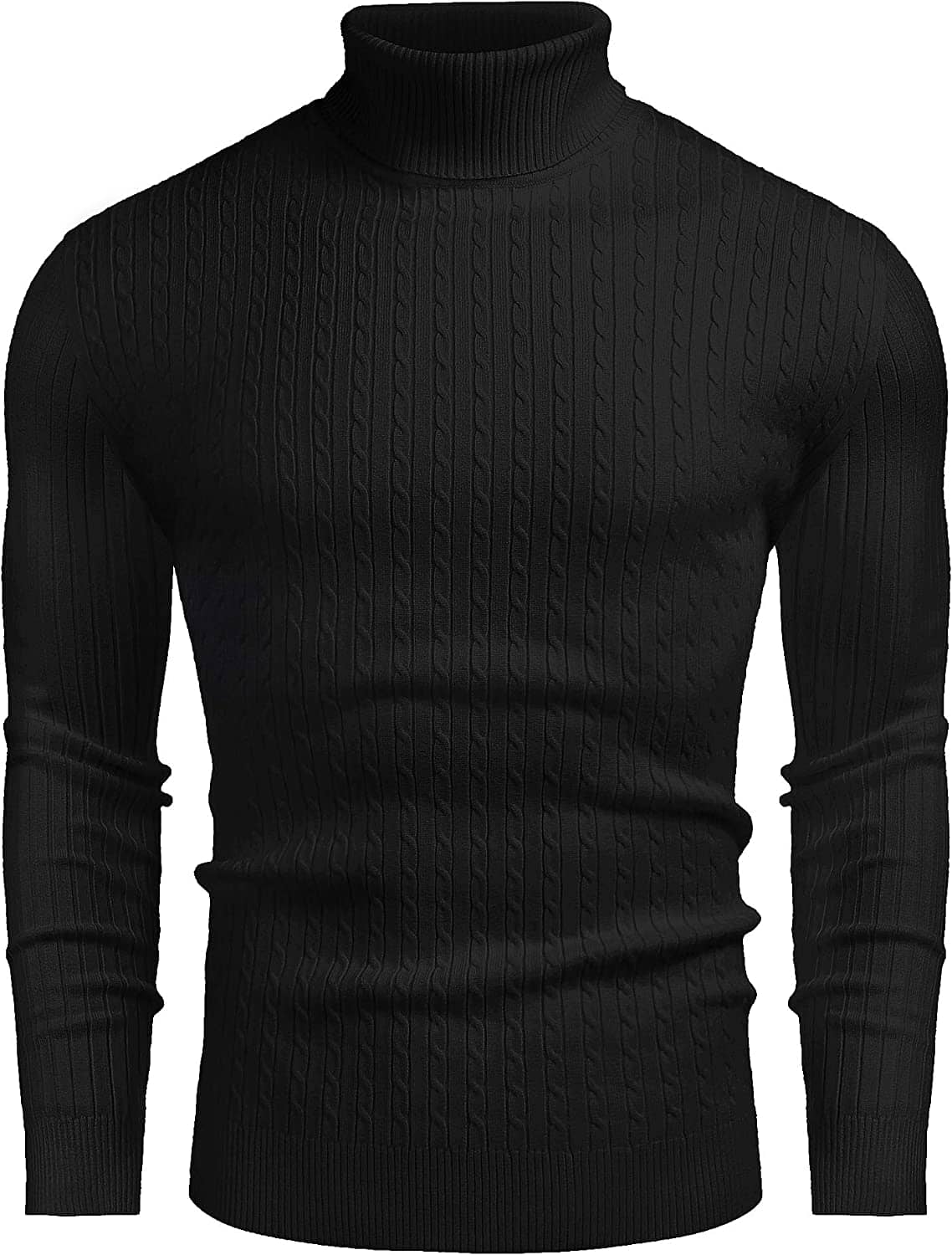 Twist Patterned Pullover Knitted Sweater (US Only) Sweater COOFANDY Store Black XS 