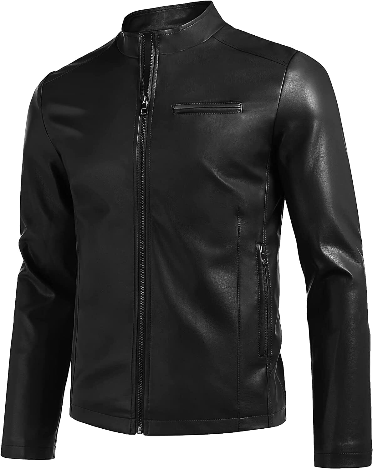Motorcycle Leather Lightweight Jacket Coat (US Only) Jackets COOFANDY Store 