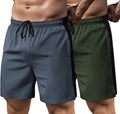2 Pack Gym Quick Dry Running Shorts (US Only) Pants Coofandy&