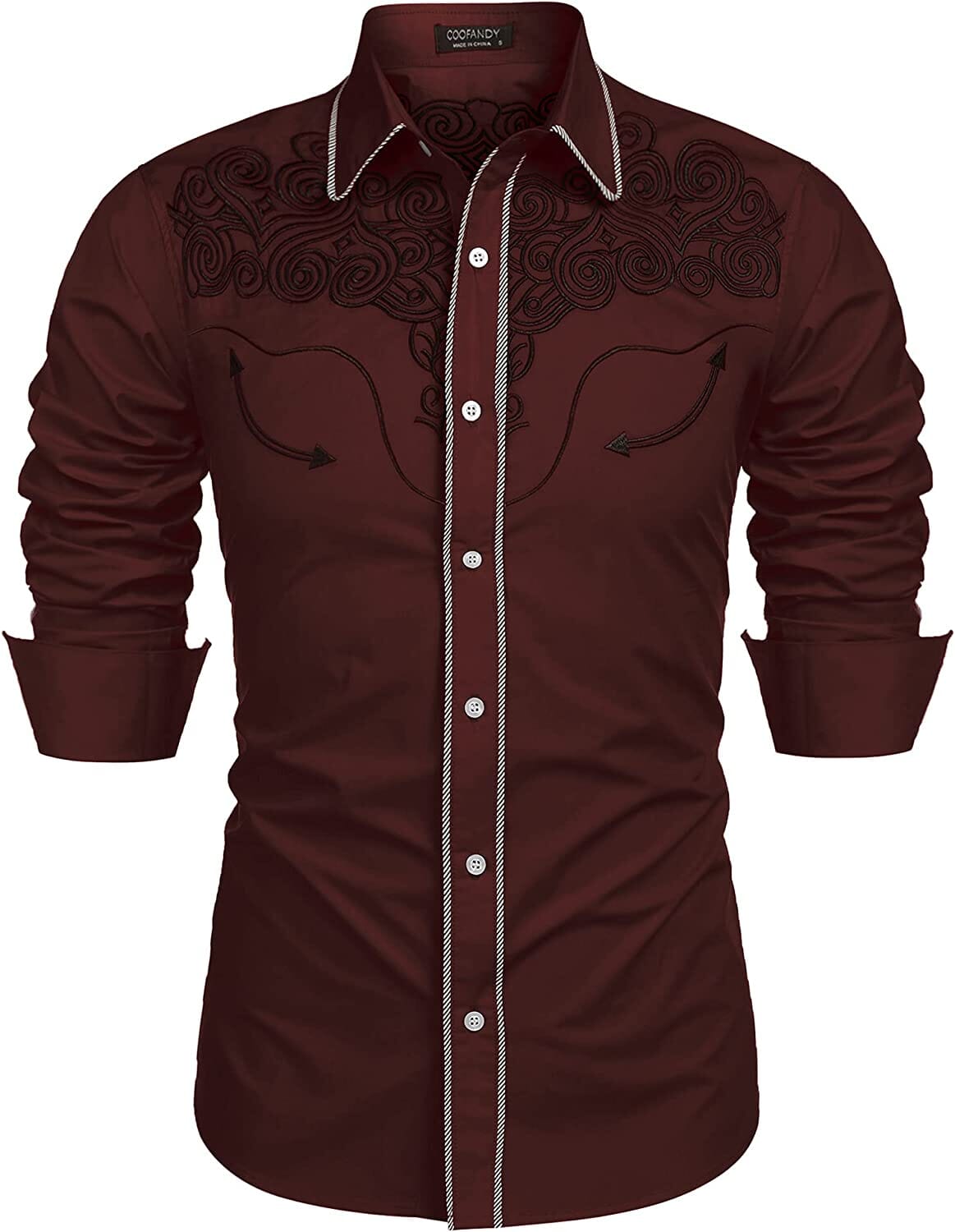 Embroidered Cowboy Button Down Shirt - High Quality & Stylish – COOFANDY