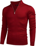 Zip Up Slim Fit Lightweight Pullover Polo Sweater (US Only) Fashion Hoodies & Sweatshirts COOFANDY Store 