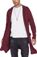 Long Hooded Shawl Collar Overcoat with Pockets (US Only) Sweaters Coofandy&