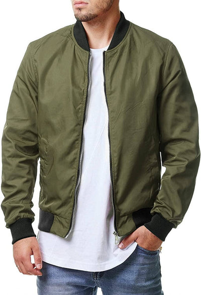 Casual Soft Shell Flight Windbreaker Coat (US Only) Jackets COOFANDY Store Army Green S 