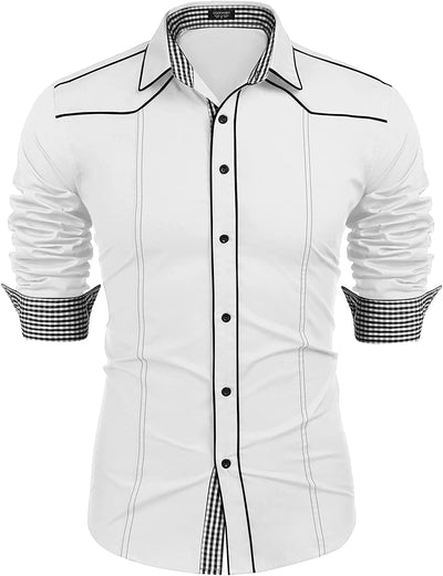 Casual Long Sleeve Shirts (US Only) Shirts Coofandy's White S 
