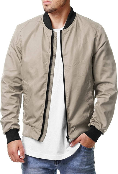 Casual Soft Shell Flight Windbreaker Coat (US Only) Jackets COOFANDY Store Apricot S 