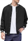 Varsity Lightweight Baseball Bomber Jackets (US Only) Coat COOFANDY Store Black S 