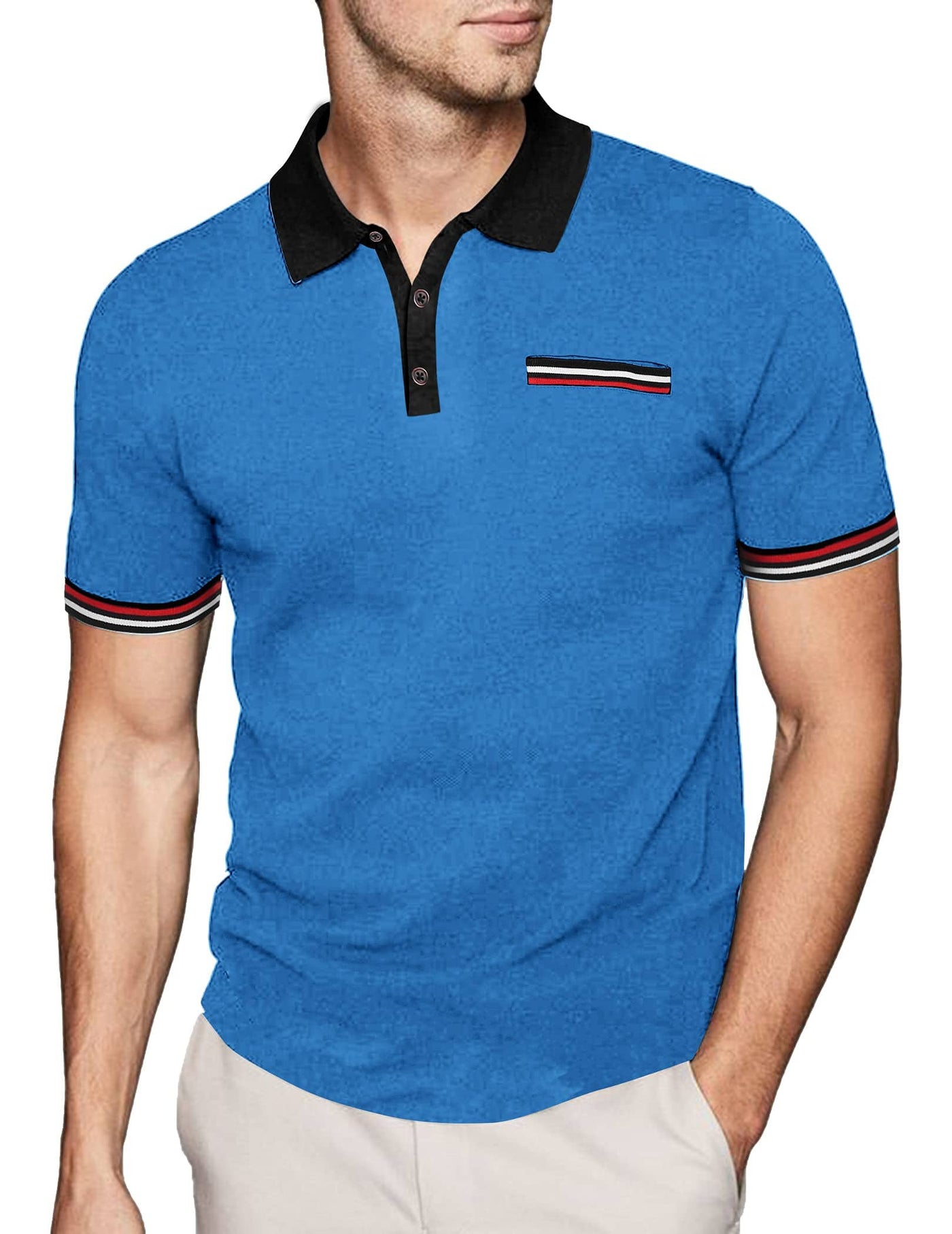 Coofandy Pocket Polo Shirt (US Only) Polos coofandy Blue S 
