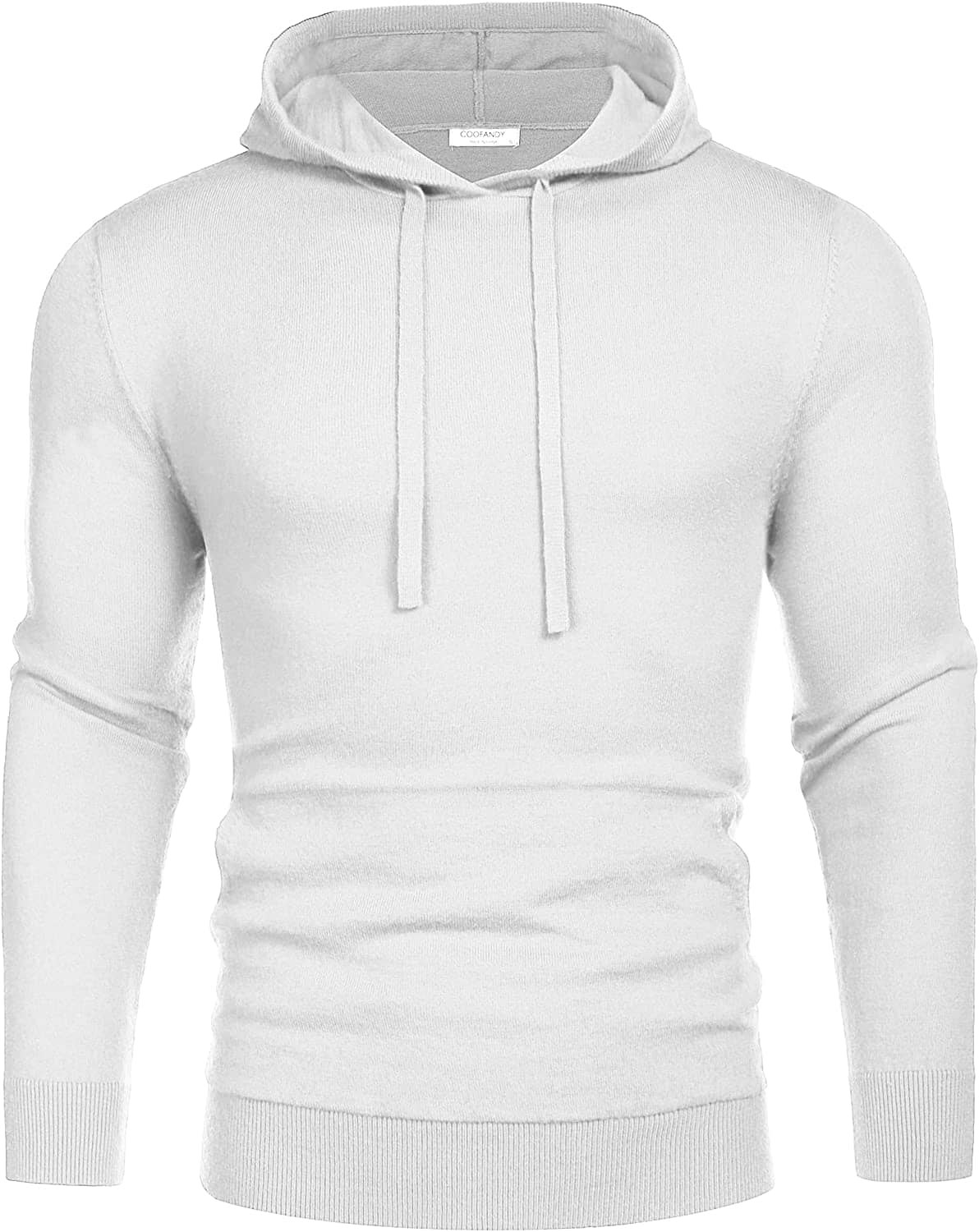 Long Sleeve Knitted Pullover Hooded Sweater (US Only) Hoodies Coofandy's White S 