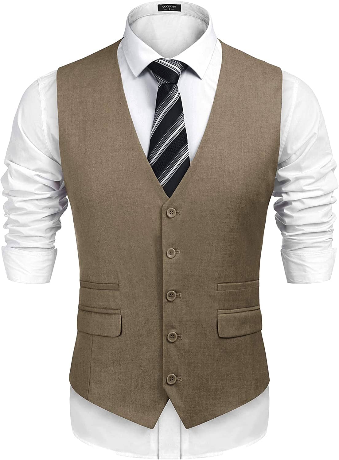 Slim Fit Business Suit Vest - Professional Fabric, Adjustable Belt ...