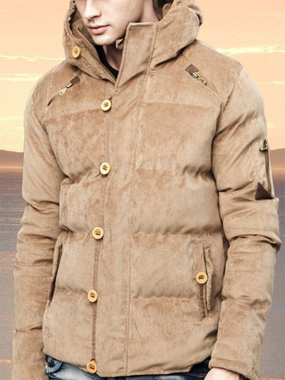 Hooded Corduroy Warm Jacket Coat coofandystore 