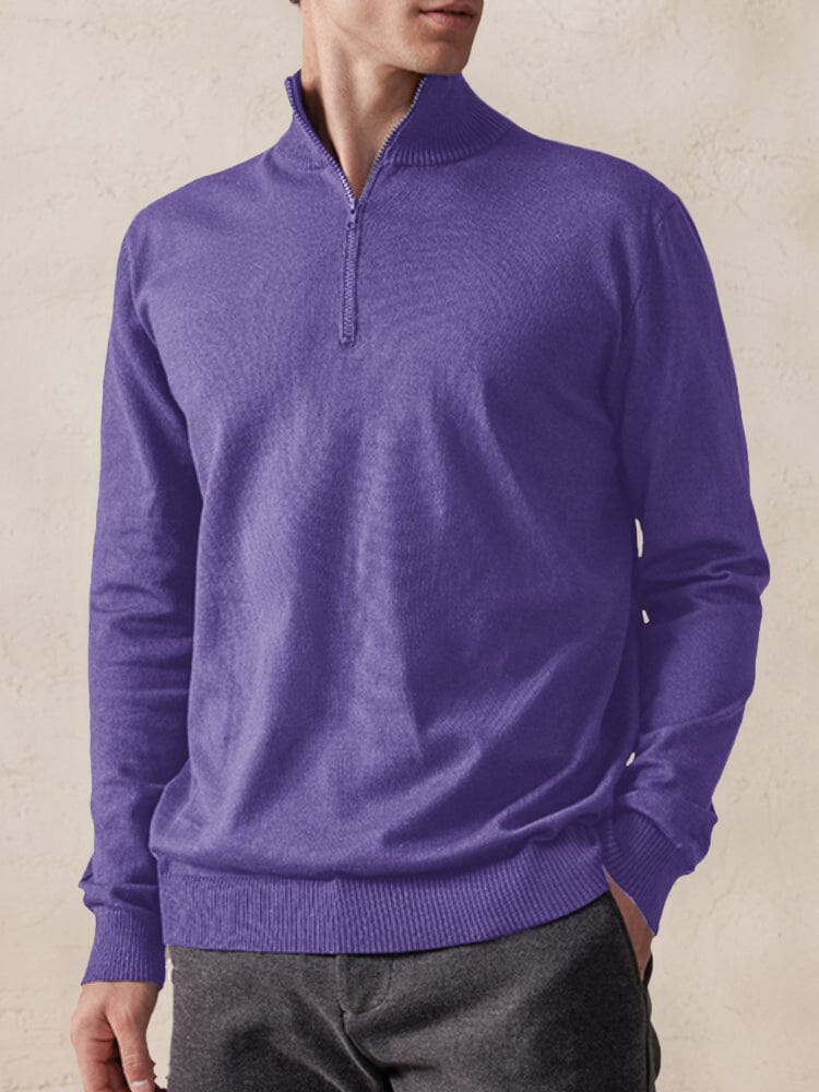 Casual Turtleneck Pullover Sweatshirt Hoodies coofandy Purple M 