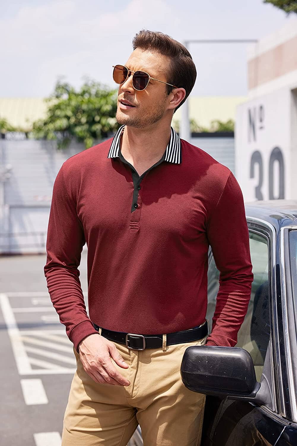 Slim Fit Cotton Polo Shirt (US Only) Shirts & Polos COOFANDY Store 