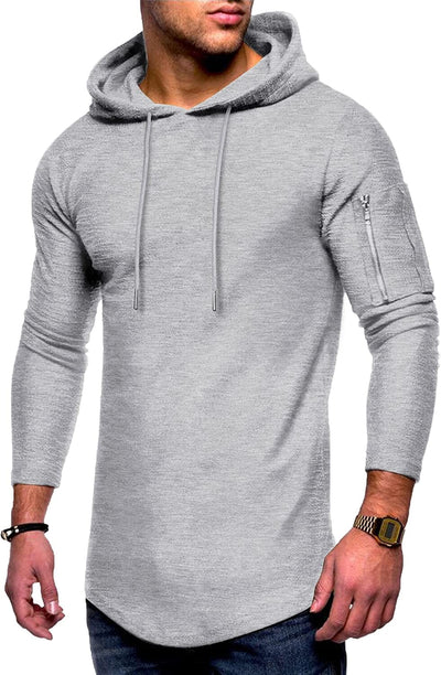 Solid Color Athletic Hoodie (US Only) Hoodies COOFANDY Store Light Gray S 