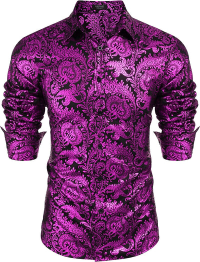 Luxury Design Floral Dress Shirt (US Only) Shirts COOFANDY Store Pat9 S 
