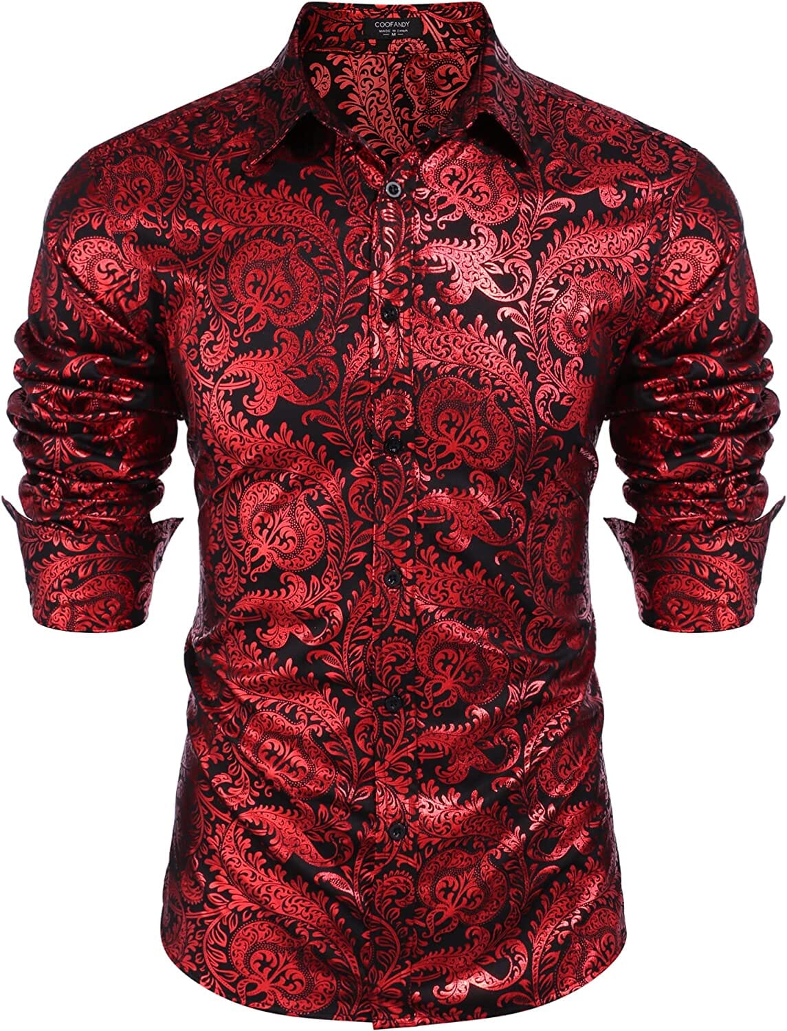 Luxury Design Floral Dress Shirt (US Only) Shirts COOFANDY Store Pat10 S 