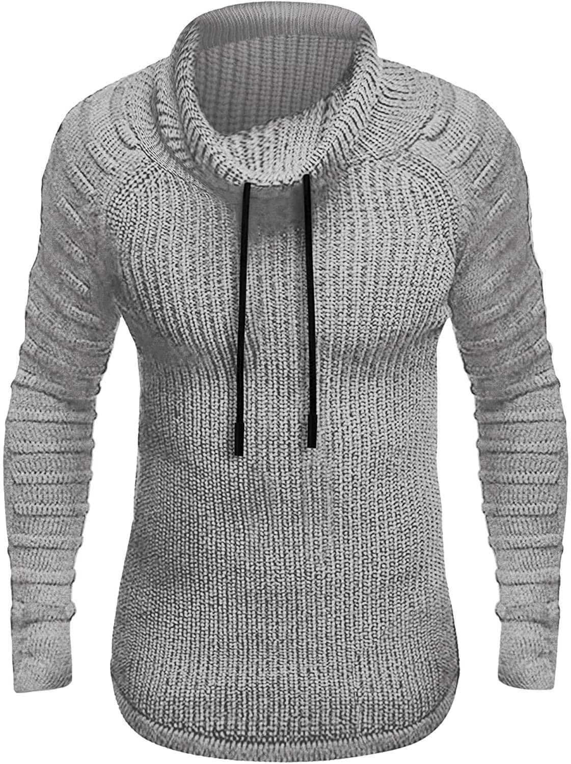 Coofandy Knitted Turtleneck Sweater (US Only) Fashion Hoodies & Sweatshirts COOFANDY Store Light Grey Small 