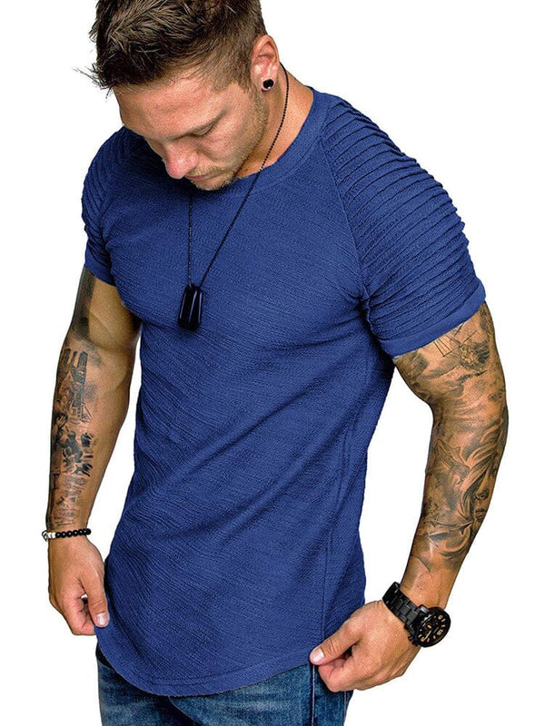 Coofandy Muscle Workout T-Shirts (US Only) T-Shirt coofandy Blue S 