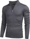 Zip Up Slim Fit Lightweight Pullover Polo Sweater (US Only) Fashion Hoodies & Sweatshirts COOFANDY Store 