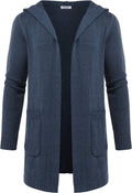 Lightweight Knitted Cardigan Sweaters with Pockets (US Only) Coat COOFANDY Store Navy Blue S 