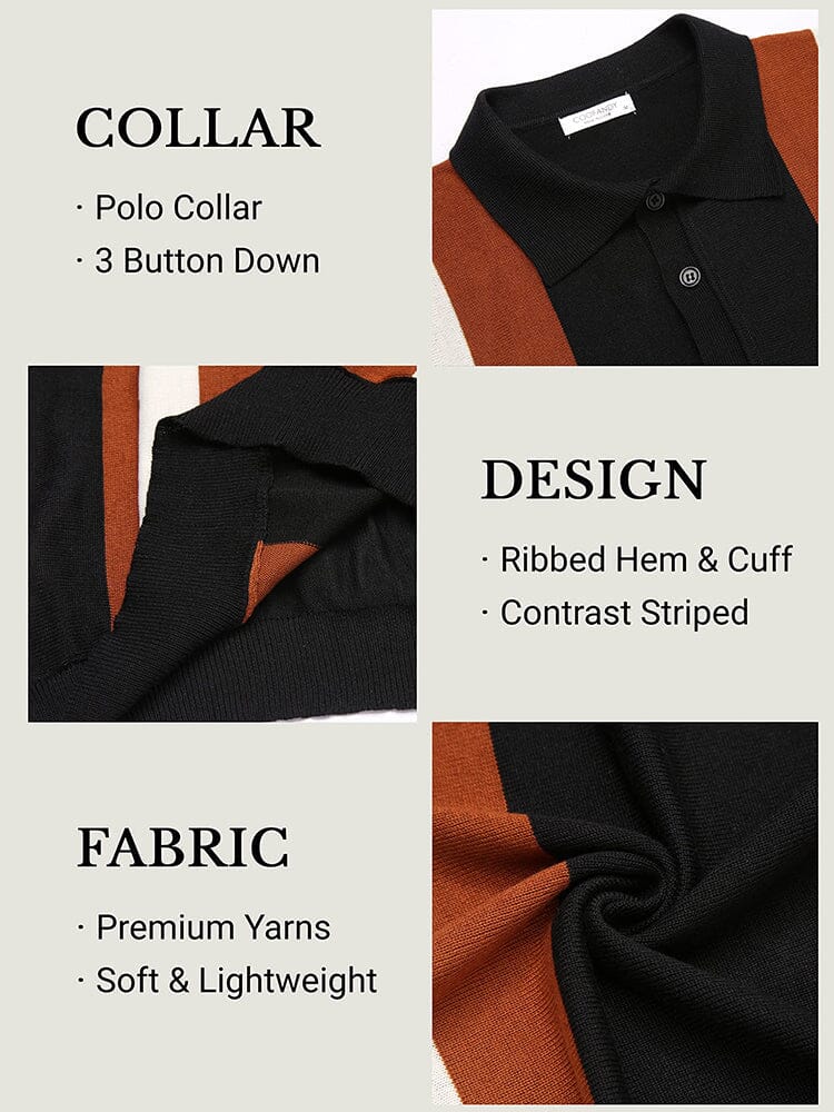 Vintage Stripe Polo Premium Yarns Classic Style Versatile Chic vintage-stripe-polo-premium-yarns-classic-style-versatile-chic