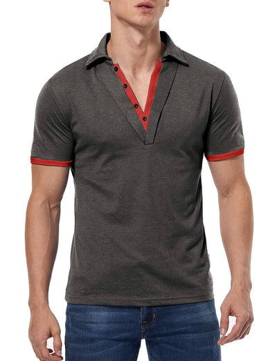 Coofandy Short Sleeve Polo Shirts (US Only) Polos coofandy Grey S 