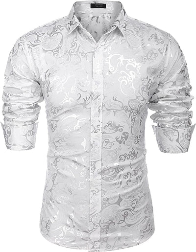 Luxury Design Floral Dress Shirt (US Only) Shirts COOFANDY Store Pat8 S 
