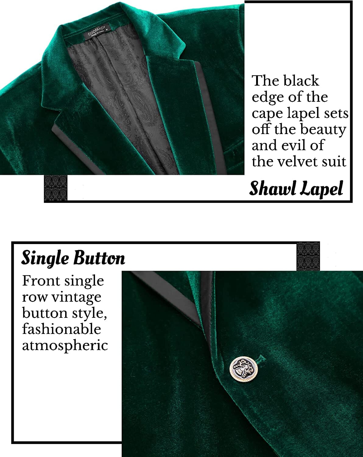 COOFANDY Velvet Blazer for Men Slim Fit One Button Velvet Jacket Luruxy  Tuxedo Dinner Suit Jackets Purple S at  Men's Clothing store