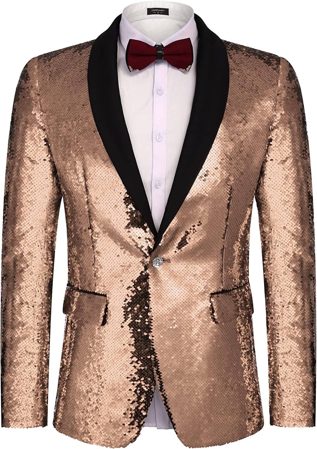 Shiny Sequin Blazer Tuxedo Suit Stand Out in Style COOFANDY