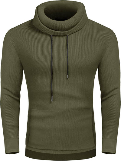 Knitted Pullover Turtleneck Sweater (US Only) Sweaters COOFANDY Store Army Green S 