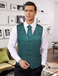Floral Vest 4Pcs Suit (US Only) Vests COOFANDY Store 