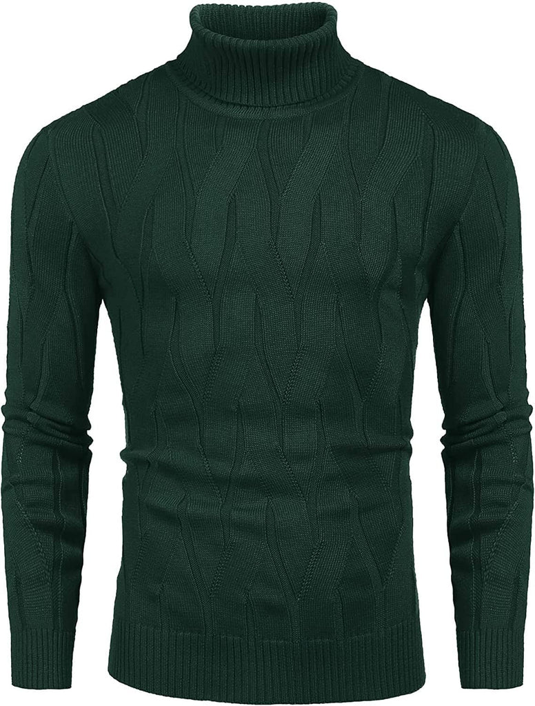 Slim Fit Turtleneck Knitted Pullover Sweaters