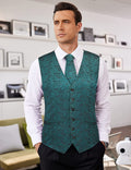 Floral Vest 4Pcs Suit (US Only) Vests COOFANDY Store 