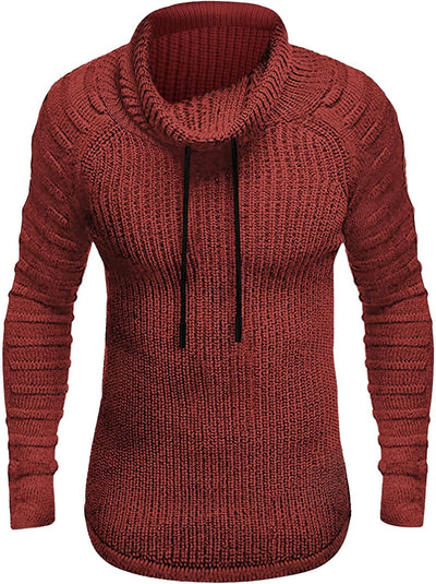 Coofandy Knitted Turtleneck Sweater (US Only) Fashion Hoodies & Sweatshirts COOFANDY Store Wine Red Small 