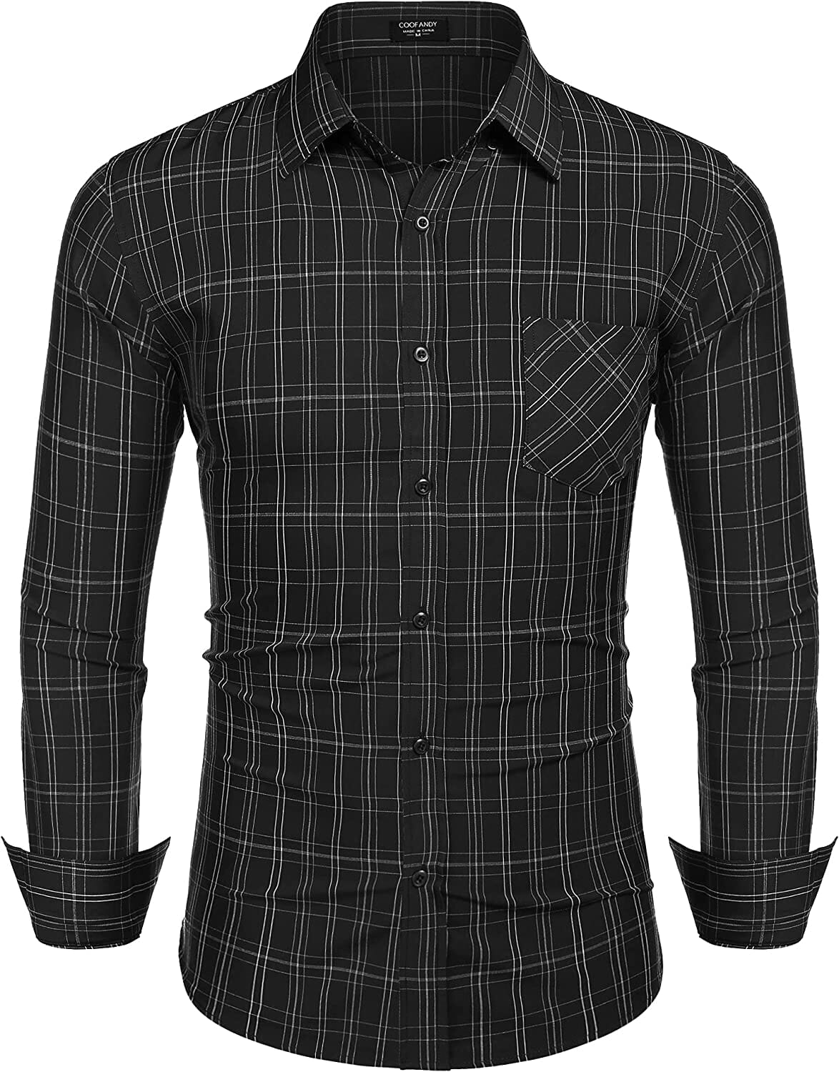 Business Button Up Plaid Shirts (US Only) Shirts Coofandy's 
