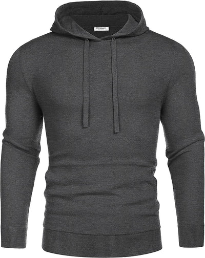 Long Sleeve Knitted Pullover Hooded Sweater (US Only) Hoodies Coofandy's Grey S 