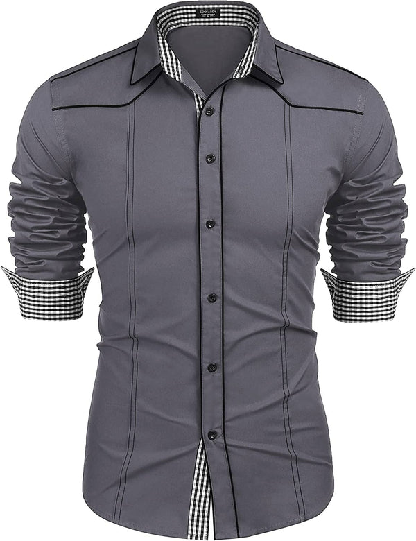 Casual Long Sleeve Shirts (US Only) Shirts Coofandy&