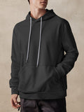 Casual Simple Pullover Hoodie Hoodies coofandystore Black S 