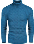 Slim Fit Turtleneck Knitted Twisted Pullover Sweaters (US Only) Sweaters Coofandy&