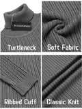 Turtleneck Knitted Classic Ribbed Sweater (Us Only) Sweaters COOFANDY Store 