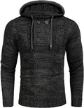 Casual Pullover Knitted Hoodies (US Only) Hoodies COOFANDY Store Black S 