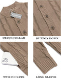 Coofandy Cardigan Cable Knitted Button Down Sweater (US Only) Sweaters COOFANDY Store 