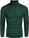 Slim Fit Turtleneck Knitted Twisted Pullover Sweaters (US Only) Sweaters Coofandy&