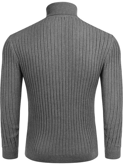 Turtleneck Knitted Classic Ribbed Sweater (Us Only) Sweaters COOFANDY Store 