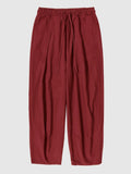 Coofandy casual bloomers linen pants coofandystore Wine Red M 