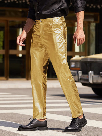 Metallic Shiny Party Pants (US Only) Pants coofandystore Gold S 