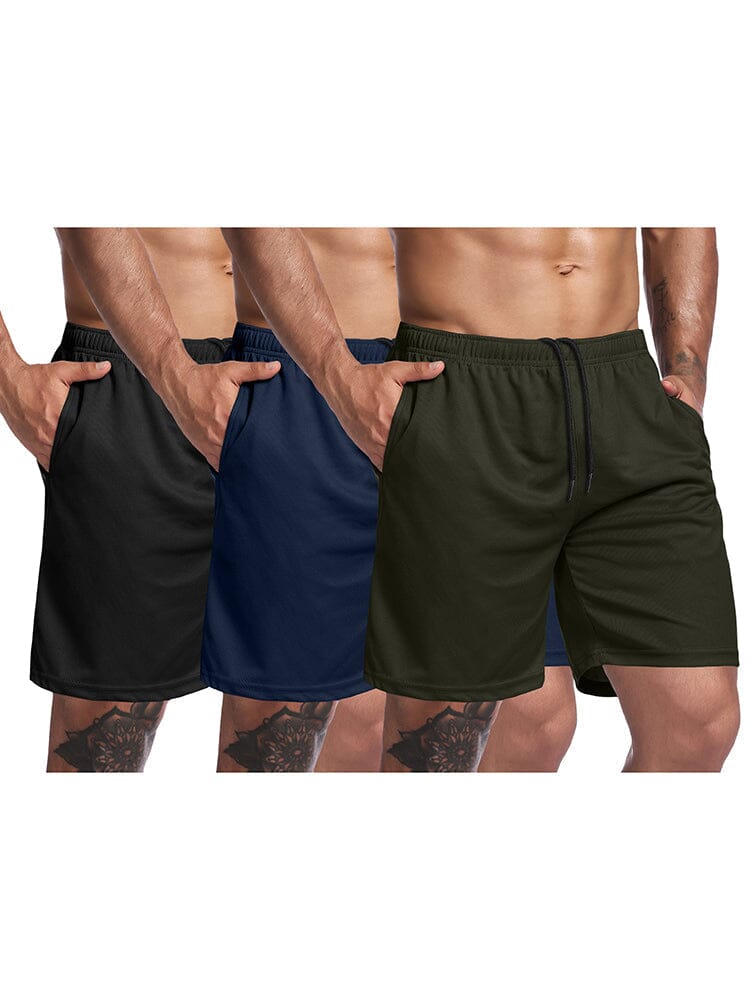 3-Pack Workout Shorts with Pocket (US Only) Shorts coofandystore 