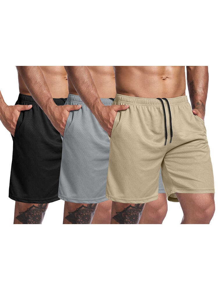 3-Pack Workout Shorts with Pocket (US Only) Shorts coofandystore 