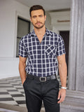 Casual Short Sleeve Plaid Shirt (US Only) Shirts coofandystore 