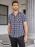 Casual Short Sleeve Plaid Shirt (US Only) Shirts coofandystore 