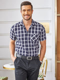 Casual Short Sleeve Plaid Shirt (US Only) Shirts coofandystore 
